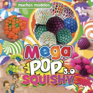 mega pop squishi malla 240 unidades mix de jueguetes para grua 400 unidades